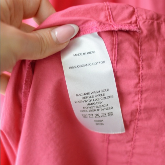 Quince pink 100% cotton tiered dress size small - Picture 8 of 9